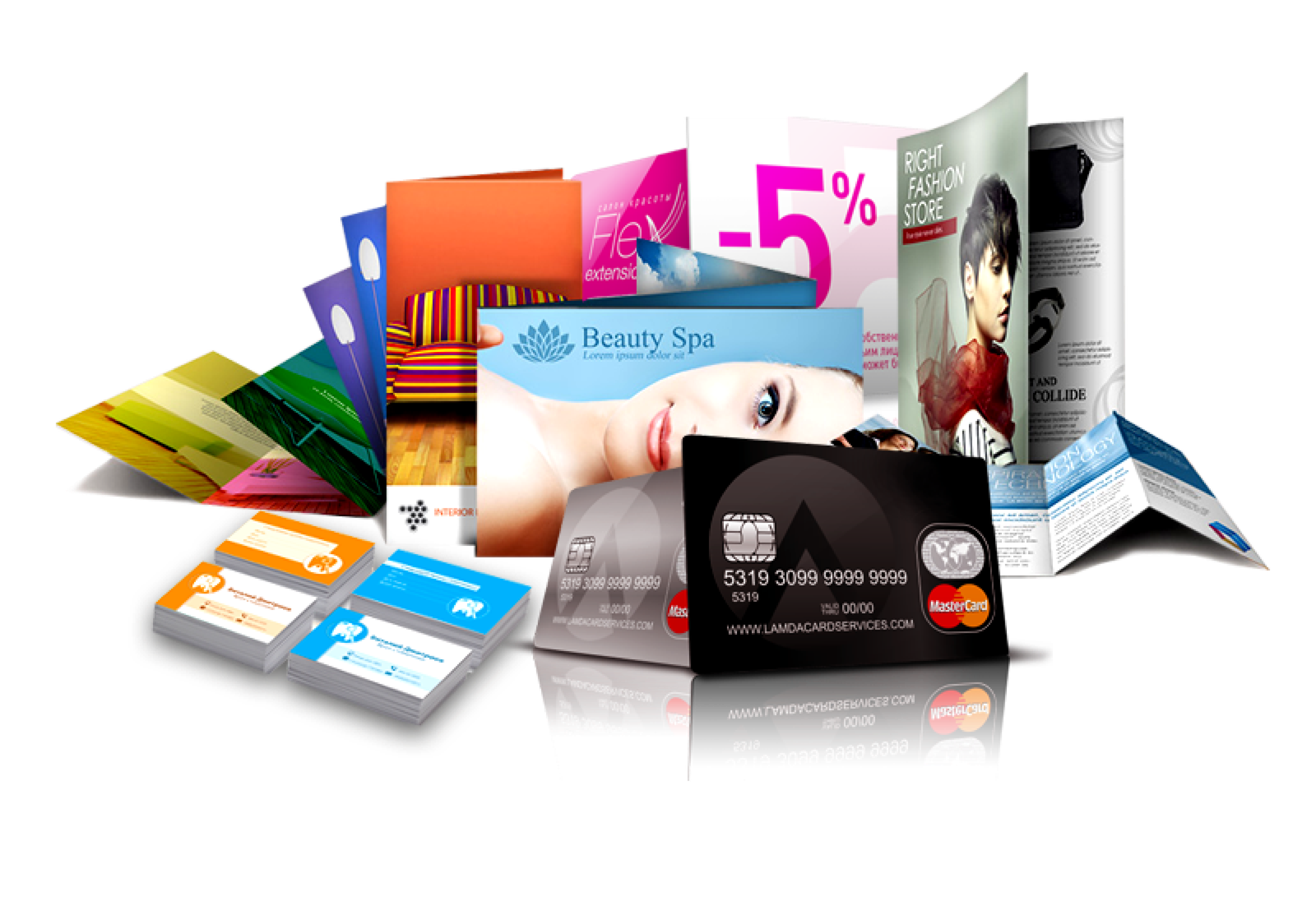 Offset printing stationery and brand identity kit